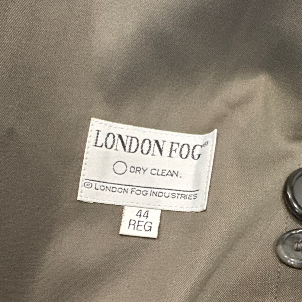 Men’s London Fog Dark Green Khaki Trench Coat w/removable lining brand new - Picture 6 of 11